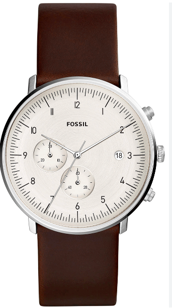 Horlogeband Fossil FS5488 Leder Bruin 22mm